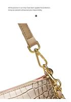 Bolso de mujer de moda Bolso de hombro con patrón de cocodrilo Bolso cruzado de gran capacidad con correa de cadena para damas Mochila de lujo de alta gama - details 14