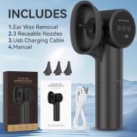Kit de eliminación de cera de oídos para uso doméstico, removedor de cera de oídos para adultos y niños con 5 modos de limpieza, 3 puntas de un solo uso, recargable por USB - details 0