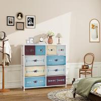 con 10 cajones de tela, cómoda para dormitorio, mueble de almacenamiento, muebles de dormitorio, cómoda para cocina, oficina, pasillo, mueble para TV con cajones - details 19