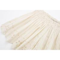 BUNO-Mujeres Verano Moda Bordado Hueco Camisola Top + Pantalones Cortos Dos Piezas Playa Vacaciones Cintura Alta Blanco Pantalones Cortos Conjunto - details 8