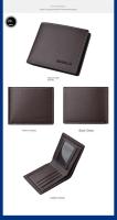 Billetera de cuero casual para hombres, billetera corta para adelgazar, plegable, clip de tarjeta juvenil - details 11