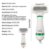 Secador de pelo portátil para perros y gatos, cepillo de peine para mascotas, duradero, seguro, suave, secador de manos, alambre de acero con protección, soplador caliente, 2 en 1 - details 2