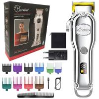 Tijeras de peluquería profesionales para peluqueros, potente juego de tijeras eléctricas, sin cable, ajustables, t - details 9