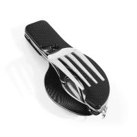 Cuchara 4 en 1 de acero inoxidable, cuchara, cuchillo, tenedor, abridor de botellas, juego de bolsillo plegable, juego de villa al aire libre - details 10