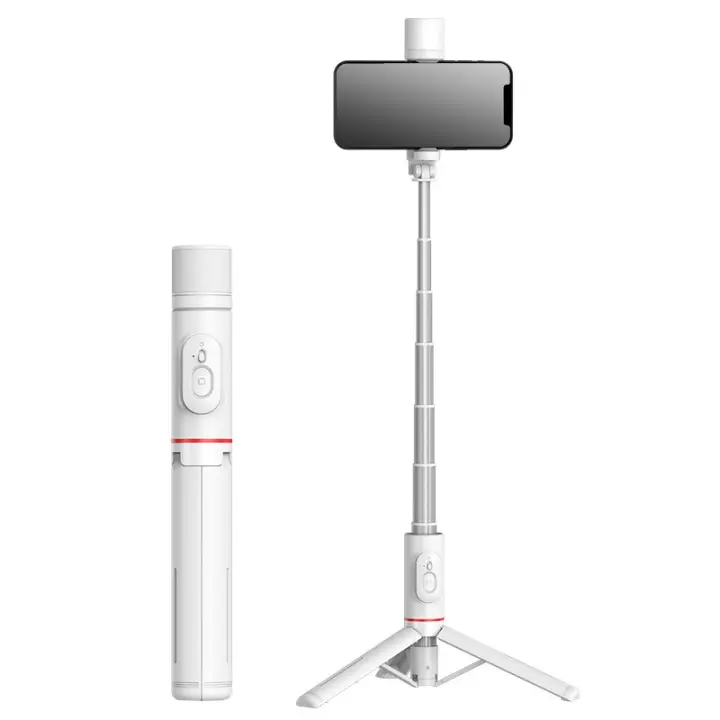 Palo selfie Bluetooth para teléfono móvil, Luz de relleno giratoria, Oculto Todo en uno, multifuncionales, Con trípode incorporado, soporte para transmisión en Directo. - 1