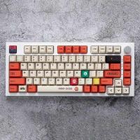 Kawaii Cute Mario Theme Anime Cap Cherry Profile PBT Material 124 Keys Sublimation MX Switch nical Keyboard Keycaps - details 0