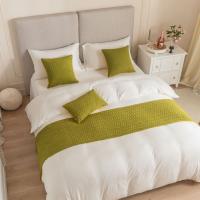 Carrileras de Cama con Diseño de Patrón de Trigo y Terciopelo Decoración de Habitación 45x240cm 45x210cm en Colores Rosa Gris Azul Verde Amarillo para el Hogar Material Poliéster Hecho en China - details 21
