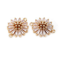 Colgantes de Encanto de Margarita de Brass de 18K Oro 4PCS Diamante Falo Joyería de Moda China - details 15