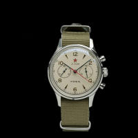 Reloj de Cronómetro de Cuarzo DUGARY Vintage 21 Piloto de Lona Impermeable Diseño Redondo - details 0