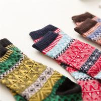 HSS Brand Men Winter Socks Thick Wool Retro Style Colorful Fashion Man Socks For Snow boots 5Pairs/Lot - details 4