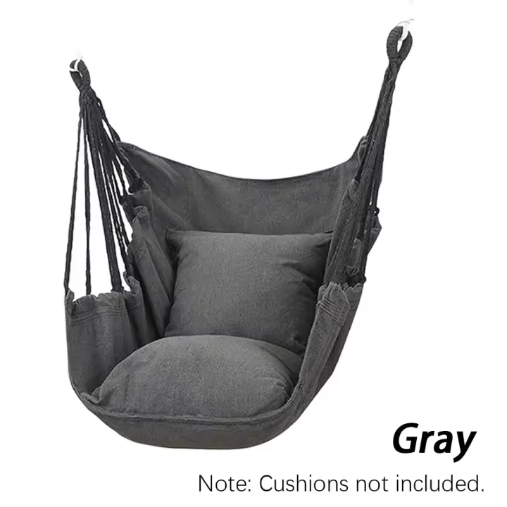 Hamaca Portátil para Acampar al Aire Libre Silla Colgante de Lona Mecedor Perezoso de Ocio para Patio, Jardín, Balcón y Dormitorio - 1