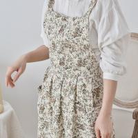 Delantal de cocina de algodón con estampado Floral, delantal de trabajo doméstico de estilo francés, delantal elegante suave para tienda de flores, cafetería - details 16