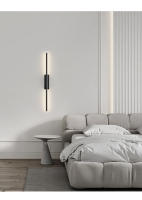 Tira de LED moderna y minimalista, lámpara de pared de cobre para sofá, sala de estar, fondo, dormitorio, mesita de noche, pasillo - details 5