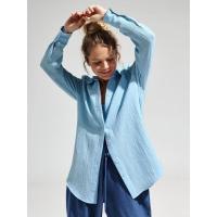 Blusas de manga larga de color sólido para mujer estilo coreano elegante y suelto - details 8