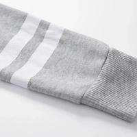 Chándal deportivo informal para mujer con capucha y sudadera negra a rayas y cómodos pantalones de cintura alta talla S-3XL - details 9