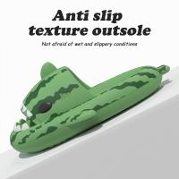 Zapatillas de sandía para hombre y mujer, chanclas planas informales con dibujos animados de tiburón Eva, Chanclas de playa, novedad de verano - details 7