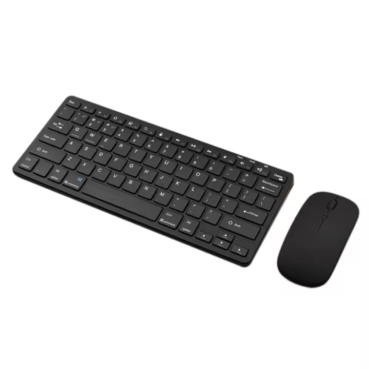 Teclado inalámbrico con Bluetooth, Mouse de tres modos, teclado recargable, soporte para tableta, ordenador portátil, negro - 1