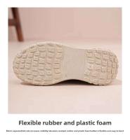 2025 primavera nueva moda urbana Ins estilo coreano Casual blanco de suela gruesa papá estudiante correr zapatos deportivos con cordones - details 5