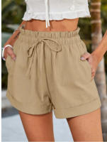 Shorts de Verano Cómodos para Mujer en Poliéster Pantalones Rectos y Sueltos para Venta - details 12