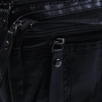 Bolso de mano negro multicapa de gran capacidad para mujer, práctico bolso cruzado de un solo hombro de gran capacidad - details 5