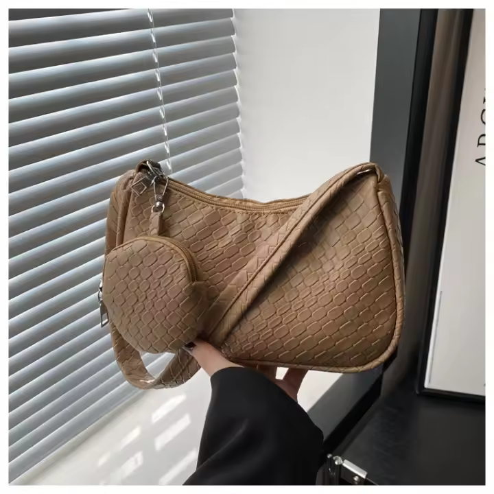 Color sólido moda casual 2025 diseño simple y elegante gran capacidad de moda de mano de un solo hombro axila pequeño bolso de mujer cuadrado - 1