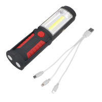 Linterna LED COB para reparación de coche, lámpara de Camping impermeable con imán, carga USB, gancho de luz giratorio de 90 ° - details 2