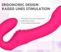 Consolador masajeador de próstata Anal sin tirantes para mujer, vibrador doble femenino, punto G, Juguetes sexuales para adultos, pareja, 10 velocidades - details 7