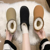 Botas de nieve de suela gruesa para mujer, zapatos de lana de piel de oveja auténtica, con plataforma de lujo, novedad de invierno, 2023 - details 5