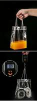10 uds/20 uds/lote asas de regalo transparentes de PVC bolso transparente con botón bolsa de recuerdos de fiesta bolsas de embalaje de vino - details 1