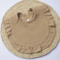 Babero de gasa para niños y niñas, algodón puro, color caramelo, cómodo babero para Saliva, toalla de Saliva de encaje de color sólido para bebé, productos para bebé - details 30