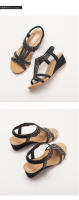 Sandalias de cuña para mujer, verano 2025, nuevo estilo, modernas y cómodas, con banda elástica, zapatos romanos con temperamento. - details 10