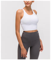 SHINBENE Sexy Strappy Wireless Sports Bra Crop Tops Women Padded Push Up Longline Gym Yoga Bras Cotton Feel Workout Brassiere - details 31