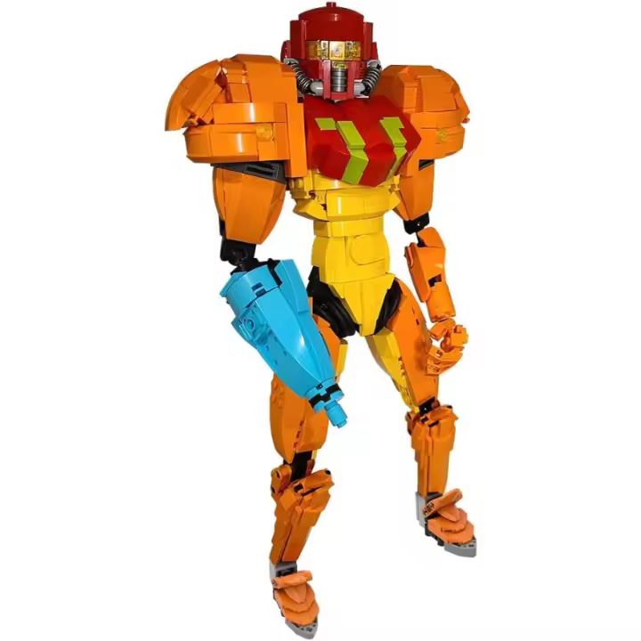 Samus Aran juego de bloques de construcción, minifiguras DE ACCIÓN DE VIDEOJUEGOS, figuras para amigos que aman el juego - 1