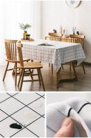 Mantel de Mesa PEVA Impermeable y Resistente al Aceite Diseño a Cuadros Negro y Blanco para Fiestas y Picnics al Aire Libre - details 4