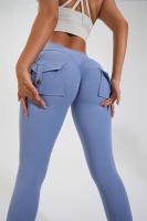 DIAS FIT JOY Pantalones de yoga de nailon, cansados ​​con bolsillo en el trasero, pantalones deportivos de fiesta para mujer, levantamiento de cadera, transpirables, línea en T - details 11