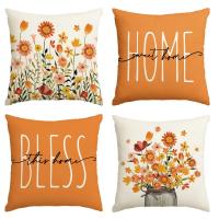 Fundas para Cojines , Juego de 4 Fundas de Almohada decorativas de Tela de Lino para Granja, Color sólido para Sala de estar y sofá - details 0