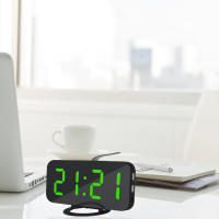 Despertador y base de carga 2 en 1, reloj Digital, puede cargar el teléfono, pantalla LED, espejo, Snooze - details 23