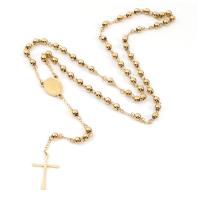 Rosario dorado grueso chapado en oro de 18 quilates para hombres Y mujeres, collar en Y, 1 pieza - details 1