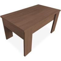 Mesa de Centro para Café/Té, Elevable, Mesita de Salón o Comedor, Color Wengue, Medidas: 90 cm (Ancho) x 50 cm (Fondo) x 46/57 cm (Alto) - details 37
