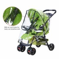 Paraguas impermeable transparente para bebé, accesorios para cochecito, cubierta de lluvia para Buggy, protector de viento Universal - details 5