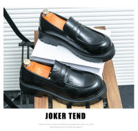 Mocasines de moda para hombre que realzan la sonrisa, zapatos de cuero formales de negocios con suela de plataforma - details 3