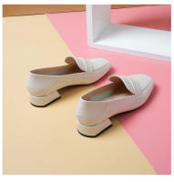 Mocasines de mujer con plataforma interior para aumentar la altura, puntera cuadrada, boca poco profunda, tacón grueso y suela suave. - details 14