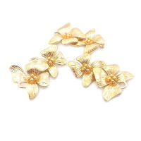 Colgantes de flores combinados de latón, Color dorado de 18K, Color plateado, joyería de alta calidad, fabricación de pendientes, accesorios Diy - details 11