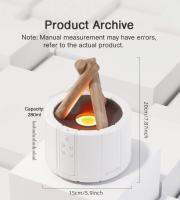 KINSCOTER Difusor de Aroma con Llama Simulada, Humidificador de Aire Ultrasónico con Lámpara LED de Aceite Esencial - details 4