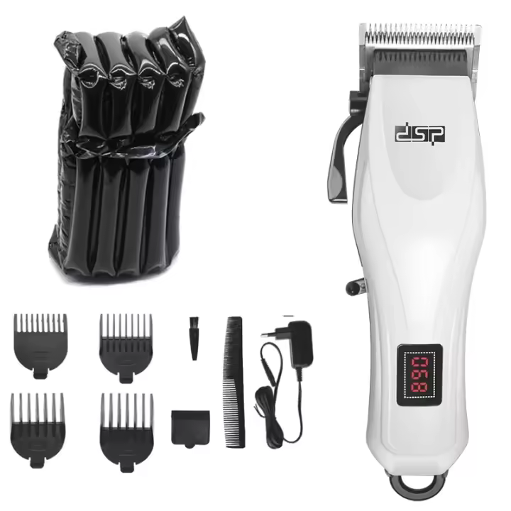 Cortadora eléctrica ajustable digital LCD, kit de corte de pelo profesional inalámbrico recargable, recortadora de barba y pelo, iones de litio - 1