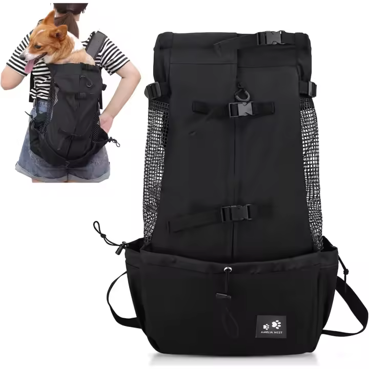 PETCUTE Mochila para Perros Bolsa de transporte para Perro Transpirable Transportar Perros Gatos Mascotas Mochila Portaperro Transportadoras Bolsa para Caminatas Portátil Viaje hasta 16,5kg - 1