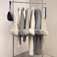 Chaqueta de Abrigo de Lana Doble Cara de Alta Gama Mango de Piel de Zorro Desmontable - details 2