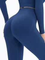 Mallas de Yoga sin costuras para mujer, pantalones deportivos de cintura alta, Leggings de gimnasio, pantalones de entrenamiento de realce, Leggings para correr y Fitness - details 6