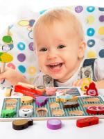 Cocina de juguete de madera para padres y niños pequeños Parrilla de cocina Rompecabezas cúbico Montessori Barbacoa simulada Papel de juego interior para 3 años + - details 0