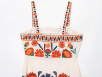 TRAFZA-vestido Midi con estampado Floral para mujer, vestido informal sin mangas con cuello cuadrado y cremallera lateral, estilo de vacaciones a la moda de verano - details 10